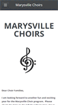 Mobile Screenshot of marysvillechoirs.com