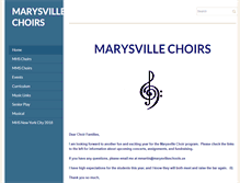 Tablet Screenshot of marysvillechoirs.com